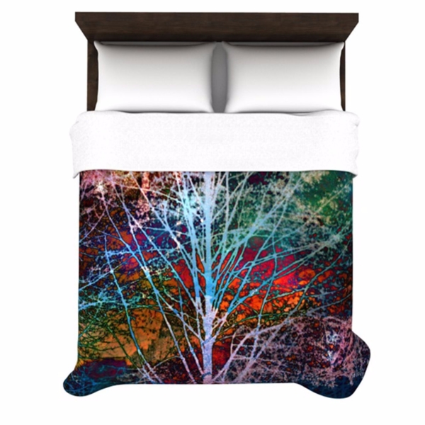 Trees+in+the+Night+Duvet+Cover