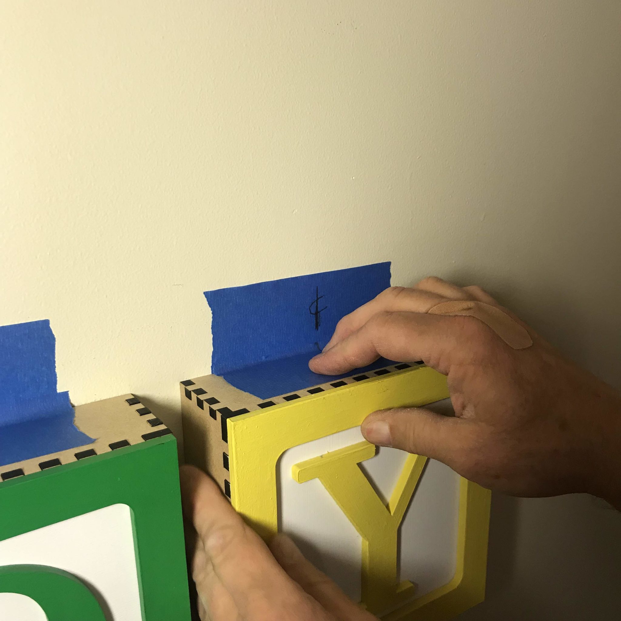 Instructions for Making and Hanging Letter Blocks Living Lullaby Designs